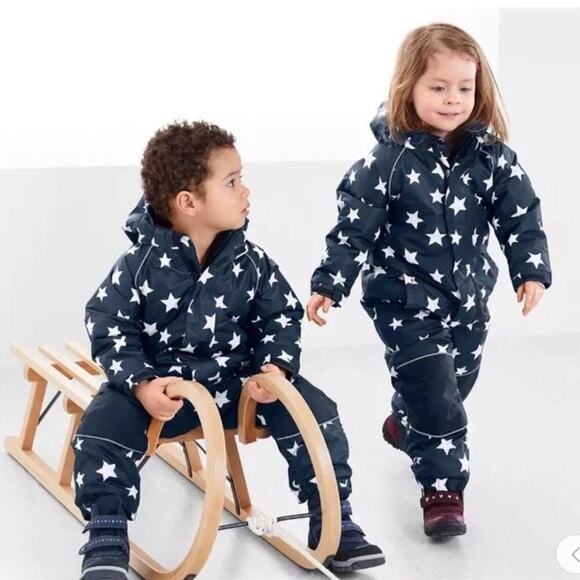 New Topolino Blue with Stars 18 month rain snowsuit - Picture 4 of 5